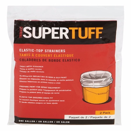 Triamco SuperTuff White Nylon Mesh Elastic Top Paint Strainer 11522/12